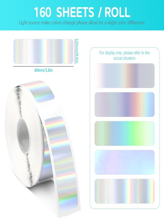 Zeitel لفة ورق لاصقة صغيرة لطابعة الملصقات الحرارية Zeitel®1، متوافقة مع طابعات الملصقات المحمولة D30/D31/P21 للمكاتب، 12 × 40 مم، 160 قطعة/لفة، لا تشمل الطابعة - Image 2